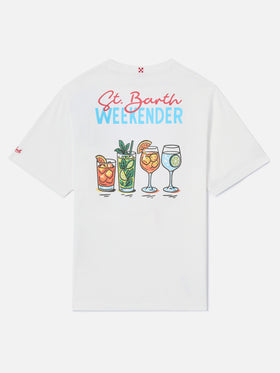T-shirt Delmar avec imprimé St. Barth Weekender et maxi visuel au dos 