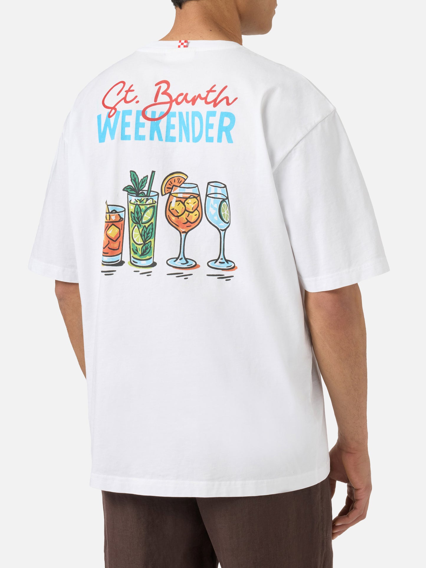 T-shirt Delmar avec imprimé St. Barth Weekender et maxi visuel au dos 