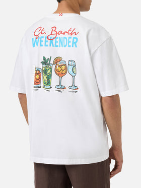 T-shirt Delmar avec imprimé St. Barth Weekender et maxi visuel au dos 
