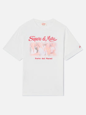 White Denver t-shirt with Sapore di Mare Aula print | Special Edition