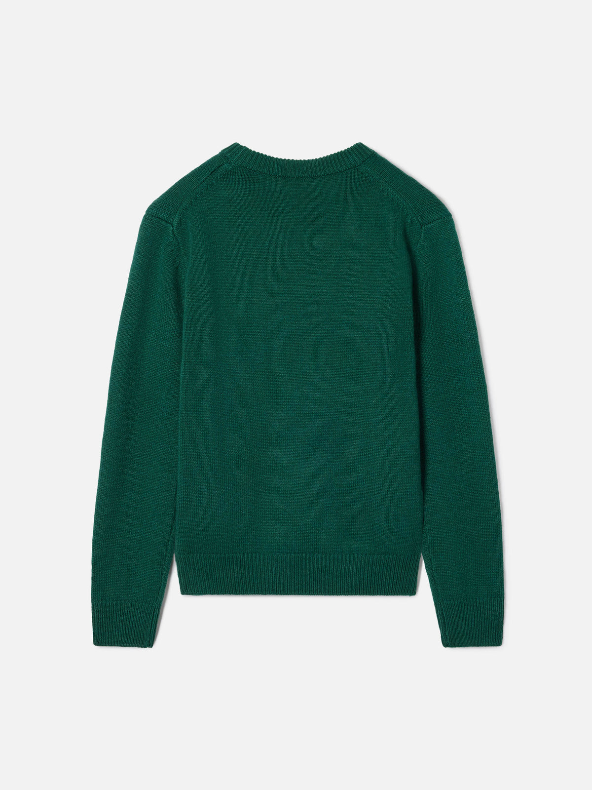 Grüner Douglas Rundhals-Strickpullover mit Snoopy-Patch und Winter Mood-Stickerei | Special edition 