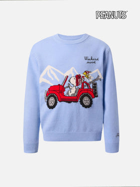 Pullover Douglas Light aus Kaschmirmischung mit Snoopy-Jacquardmuster | PEANUTS SONDEREDITION
