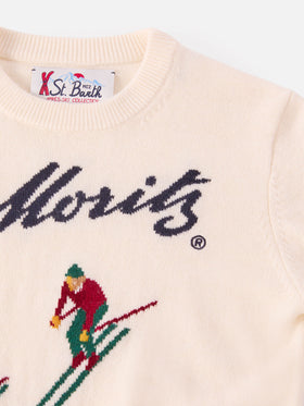 Maglione Douglas  in misto cashmere con jacquard St. Moritz | ST. MORITZ SPECIAL EDITION