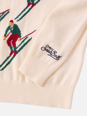 Maglione Douglas  in misto cashmere con jacquard St. Moritz | ST. MORITZ SPECIAL EDITION