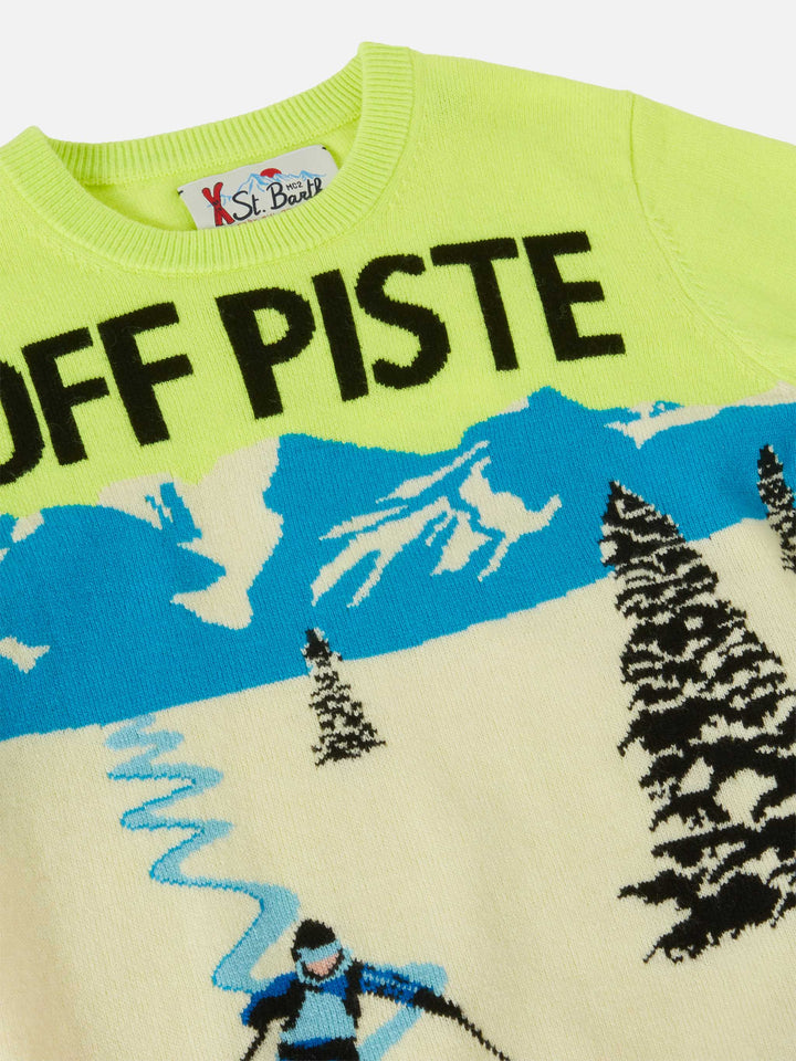 Douglas-Pullover mit Rundhalsausschnitt und Jacquard-Muster im Off-Piste-Postkartenstil