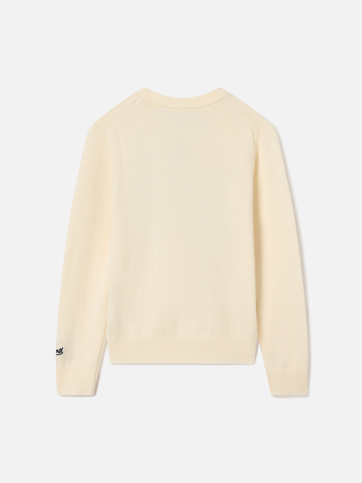 Cream Douglas crewneck knit with St. Moritz intarsia | Special edition