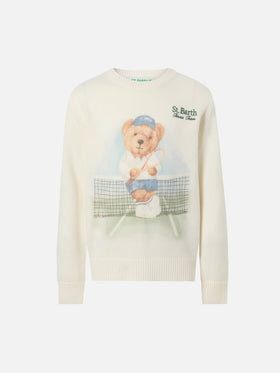 Pullover Douglas mit Teddybärmuster und Stickerei