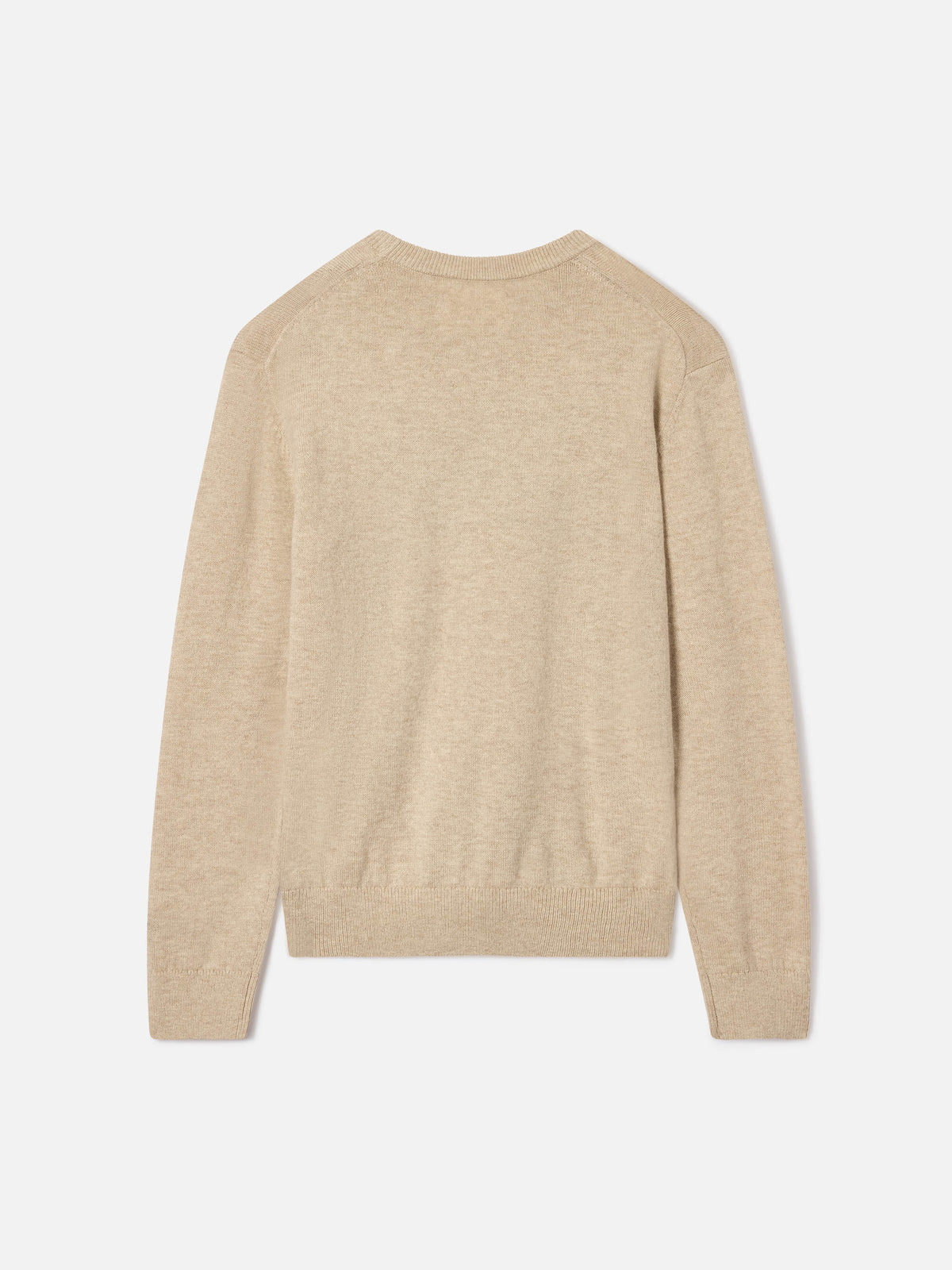 Pull ras-du-cou en mélange de coton et laine vierge beige Douglas avec intarsia Sciupa Femmine 