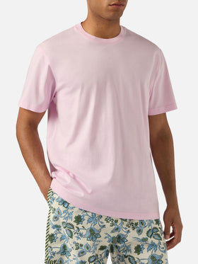 T-shirt Dover rose en coton avec logo brodé 