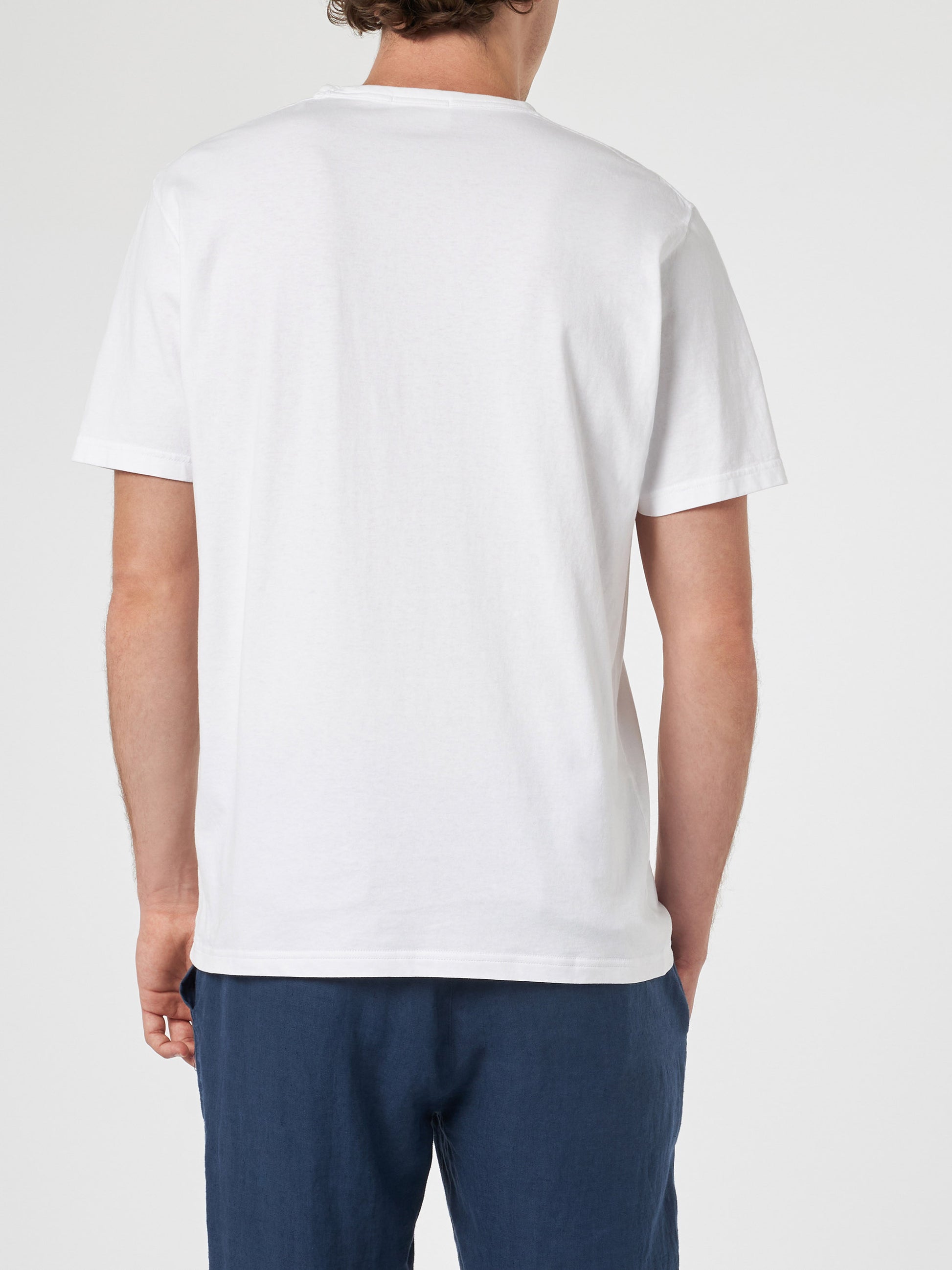 Man white cotton jersey t-shirt Dover with St. Barth embroidery - MC2 Saint Barth