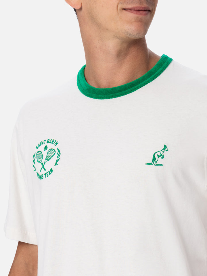 Man white cotton t-shirt Dover with Australian embroidery | AUSTRALIAN BRAND SPECIAL EDITION - MC2 Saint Barth