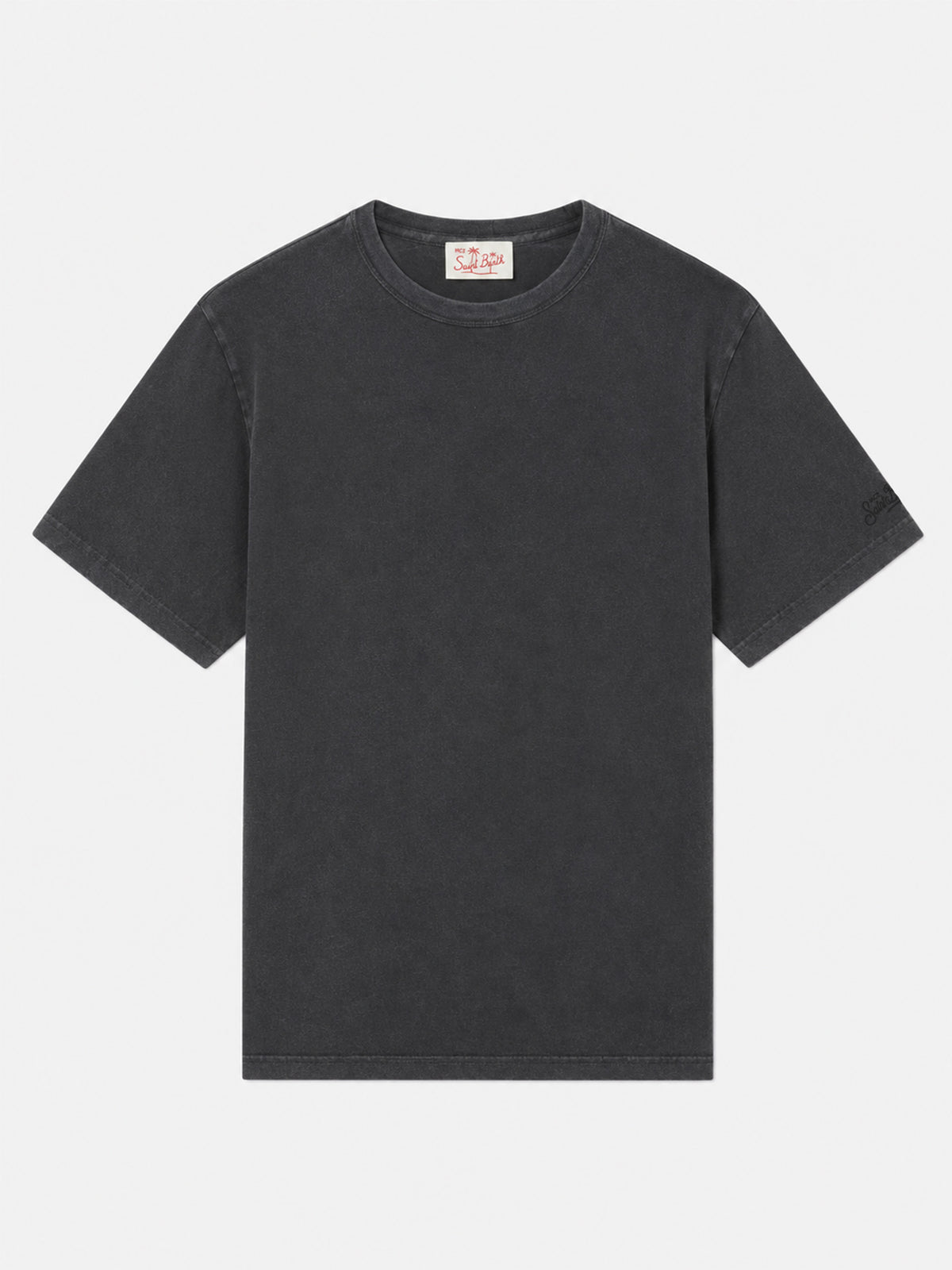 T-shirt Dover en jersey de coton biologique noir avec broderie St. Barth 