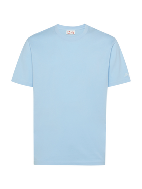 Tshirt Dover in jersey di cotone azzurro chiaro con ricamo St. Barth