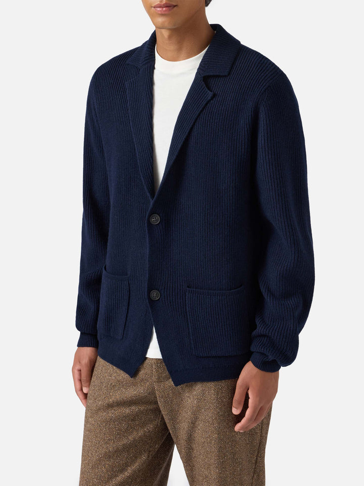 Navy blue wool blazer Eaton