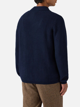 Navy blue pure-wool blazer Eaton