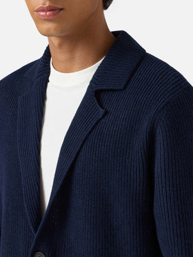 Navy blue pure-wool blazer Eaton