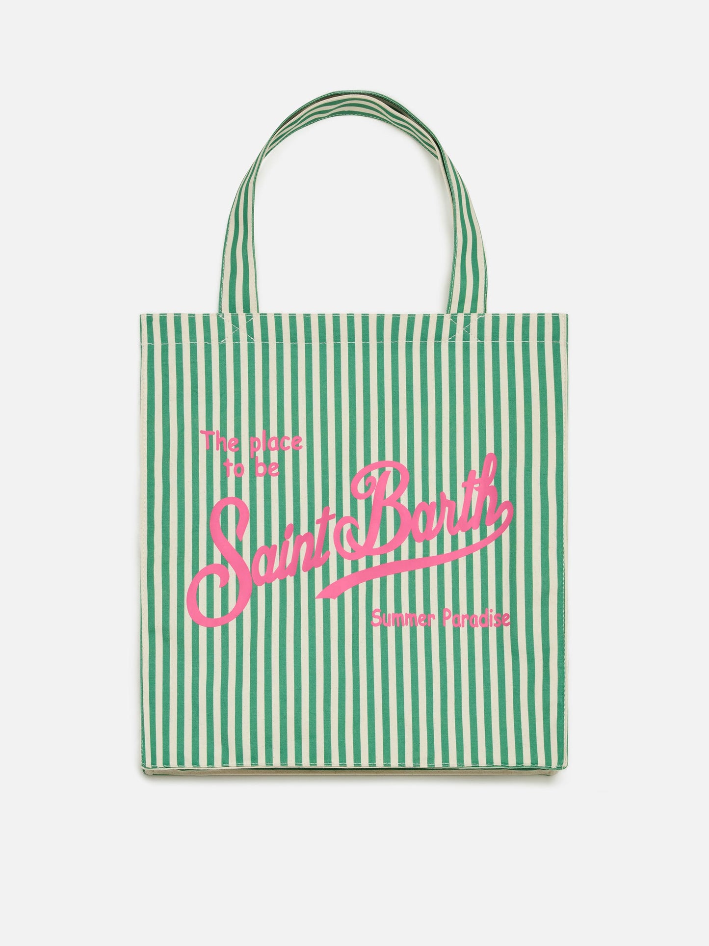 Essential flat cotton striped Bag with Saint Barth logo - MC2 Saint Barth