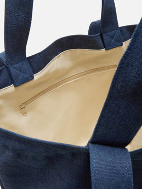 Sac cabas Essential Beach en coton bleu marine avec logo brodé 