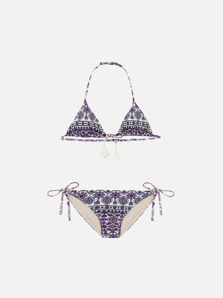 Pink gipsy print girl's bikini - MC2 Saint Barth