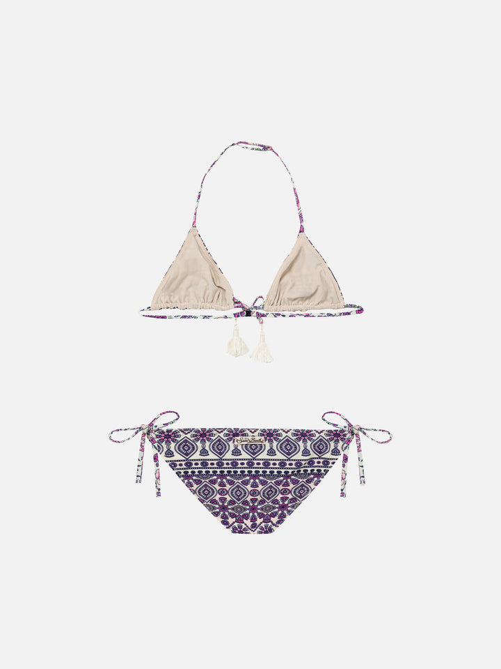 Pink gipsy print girl's bikini - MC2 Saint Barth