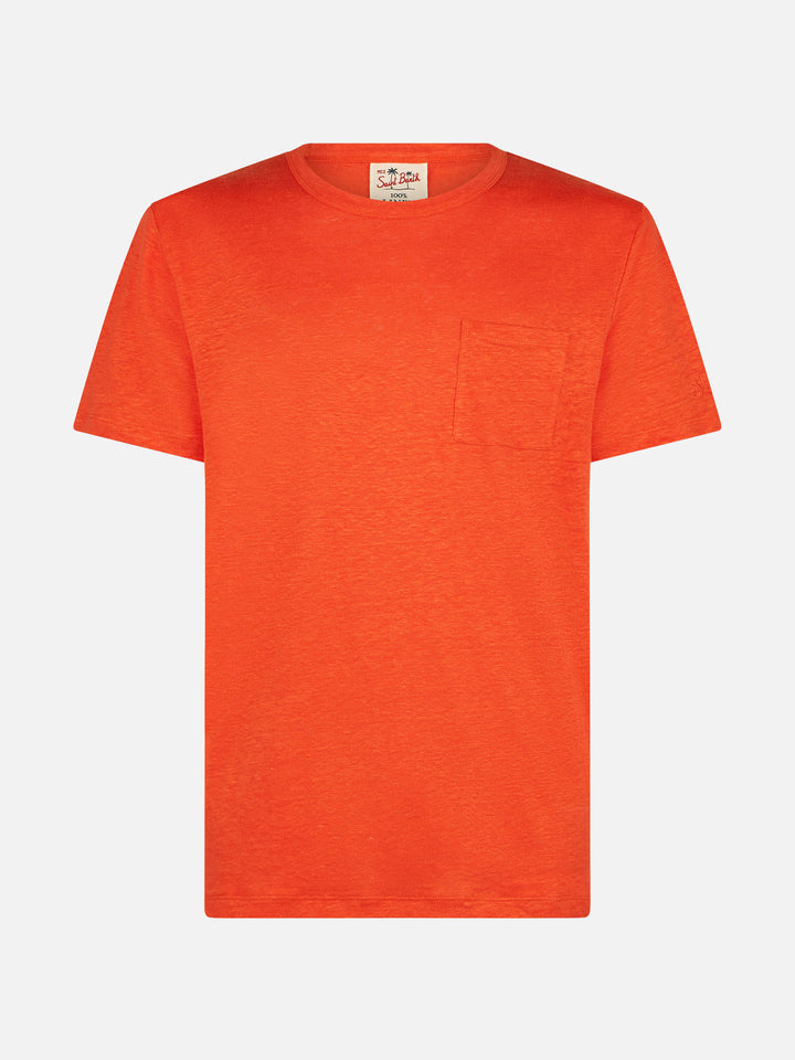 Orange linen Ecstasea T-shirt