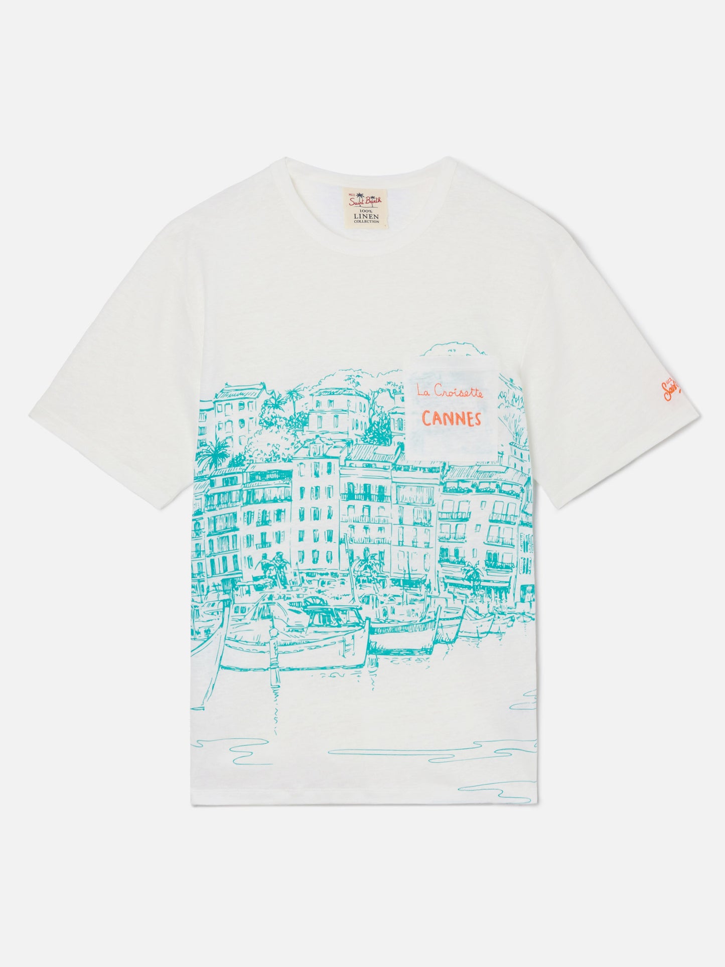 Camiseta de punto de lino Ecstasea con estampado Cannes 