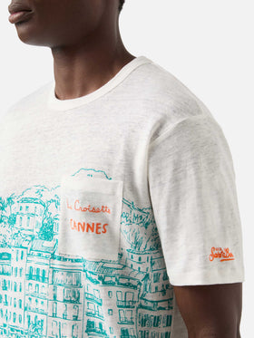 Camiseta de punto de lino Ecstasea con estampado Cannes 