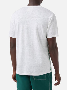 Ecstasea linen jersey t-shirt with Capri print