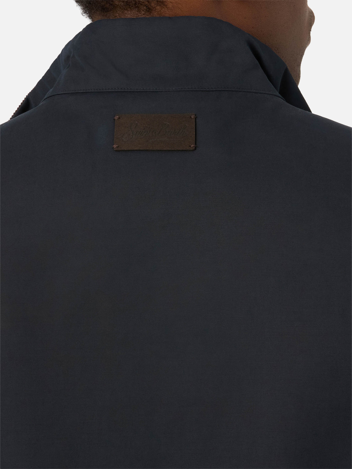 Chaleco encerado Edgar Navy blue con forro teddy 