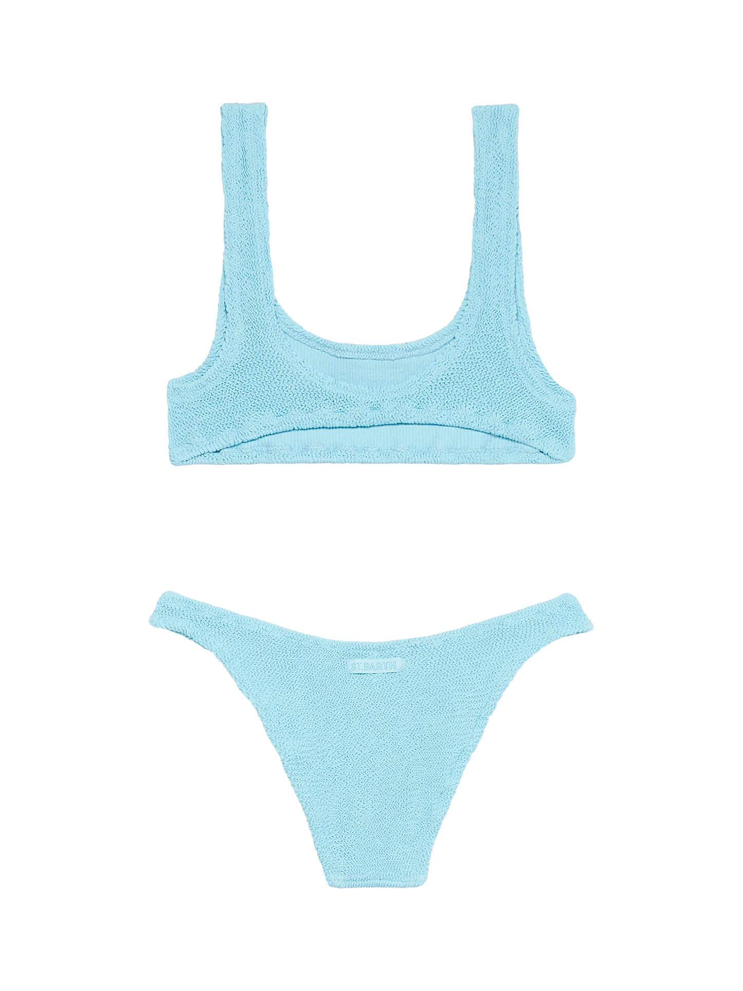 Woman light blue classic crinkle bikini Naima Elise - MC2 Saint Barth
