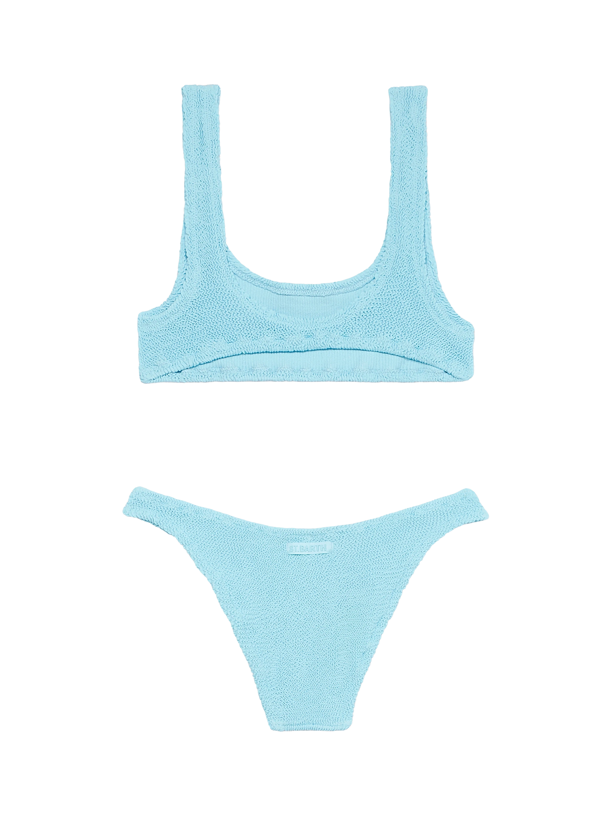 Woman light blue classic crinkle bikini Naima Elise - MC2 Saint Barth