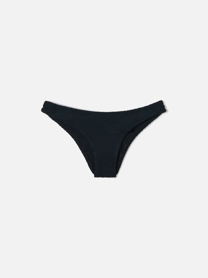 Slip mare classico Elise in crinkle nero