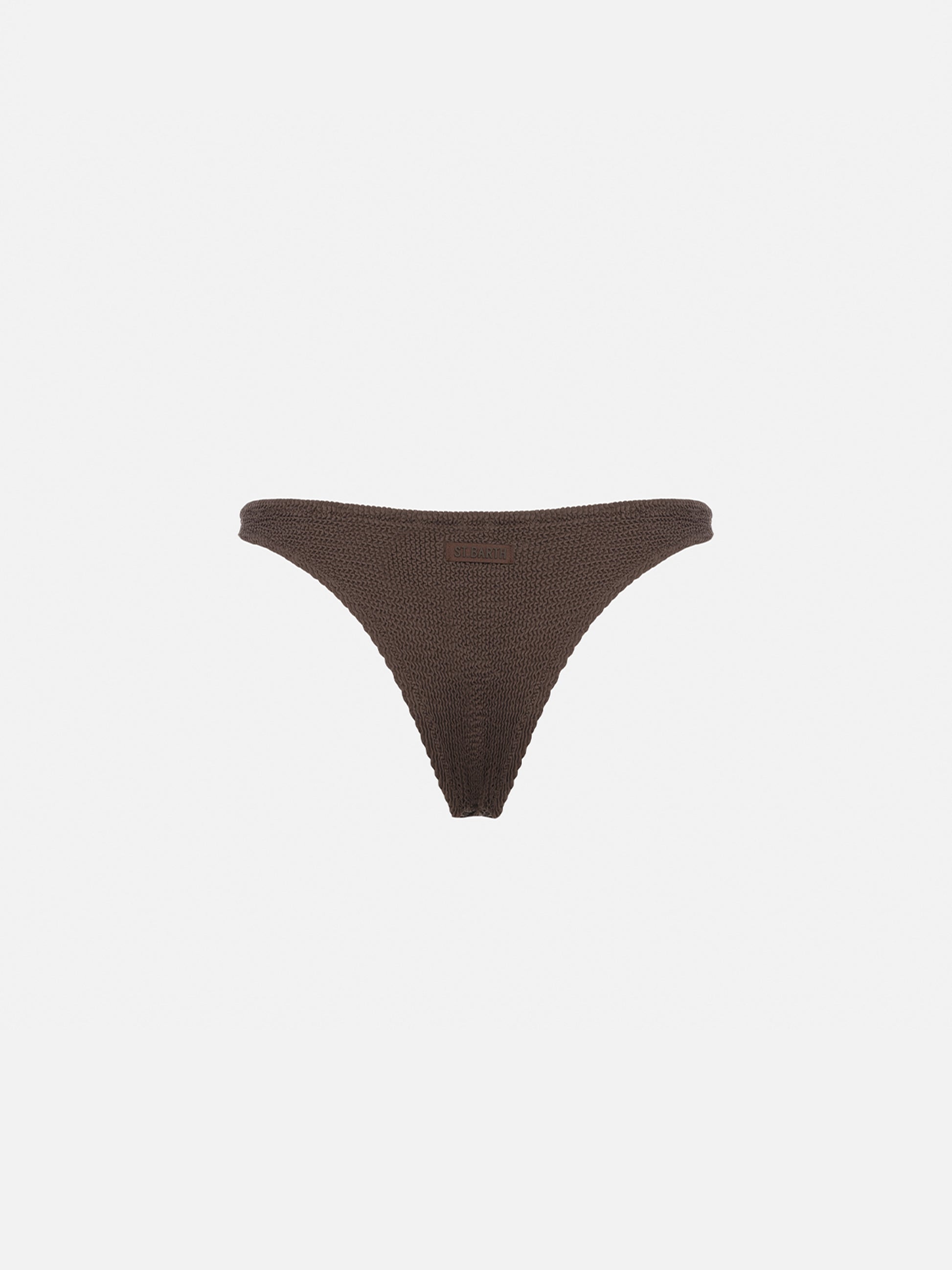 Elise classic brown crinkle swim briefs - MC2 Saint Barth