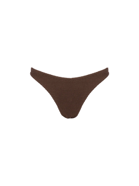 Bas de maillot de bain classique froissé marron pour femme Elise 