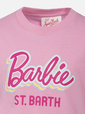 Girl cotton jersey crewneck t-shirt Elly with Barbie print | BARBIE SPECIAL EDITION - MC2 Saint Barth