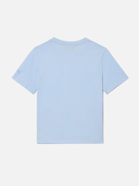 T-shirt Elly en coton bleu clair avec broderie Viziata da papà 