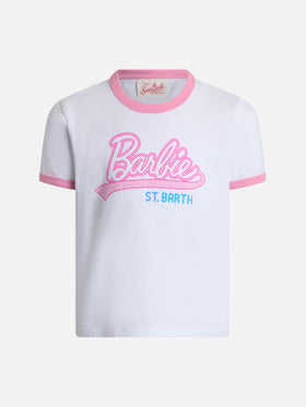 Girl cotton jersey crewneck t-shirt Elly with Barbie Saint Barth print | BARBIE SPECIAL EDITION - MC2 Saint Barth