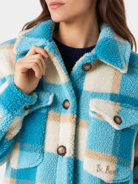 Tartan sherpa Elys overshirt