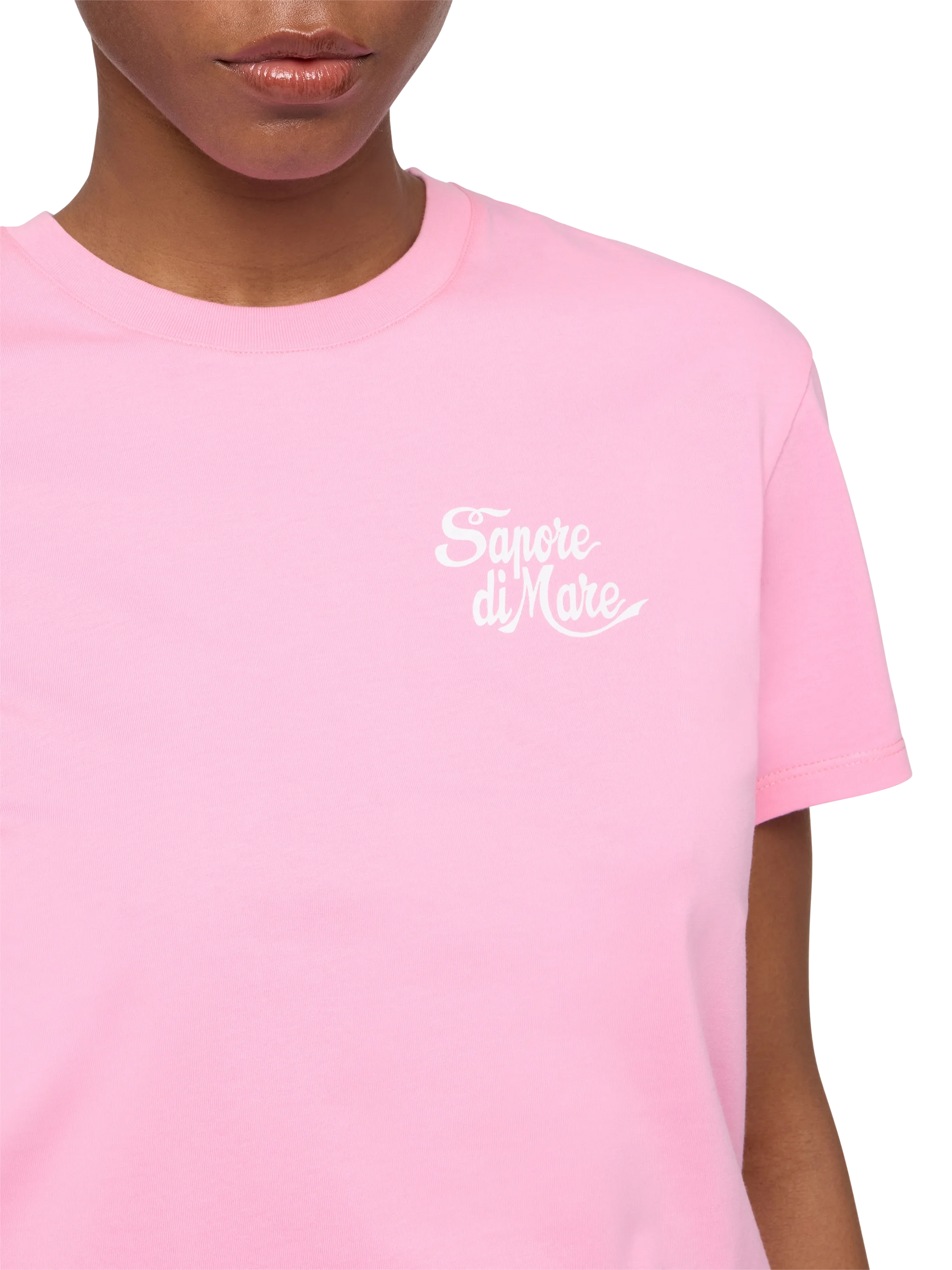Emilie cotton t-shirt with Sapore di Mare print | SAPORE DI MARE SPECIAL EDITION - MC2 Saint Barth