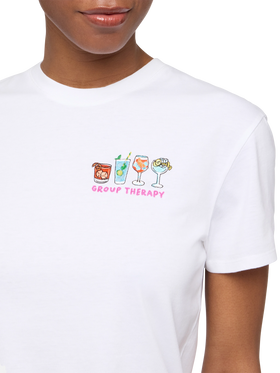 Emilie cotton t-shirt with Group therapy embroidery - MC2 Saint Barth