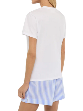 T-shirt Emilie blanche avec broderie Sono molto Tonica 
