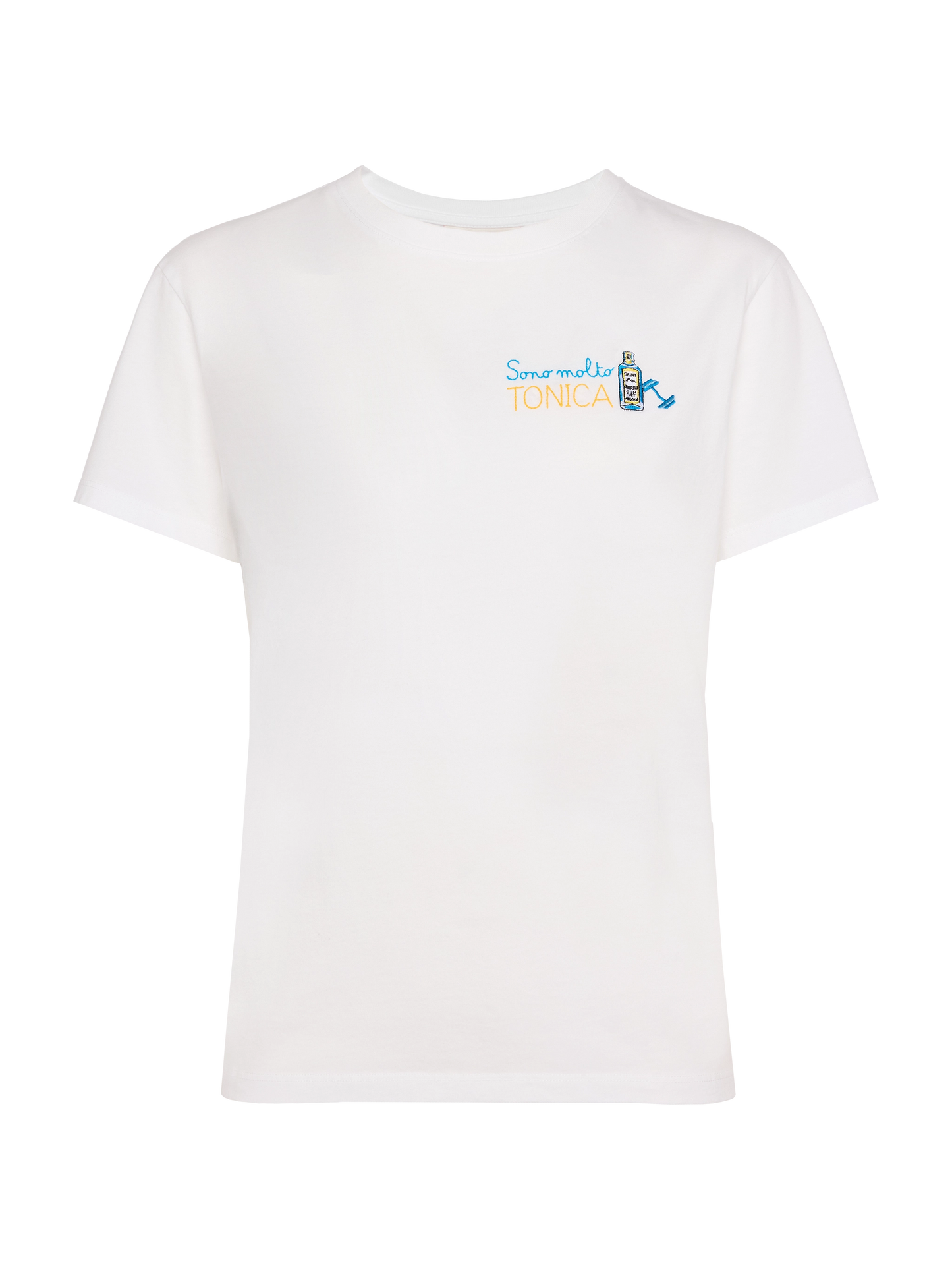 T-shirt Emilie blanche avec broderie Sono molto Tonica 