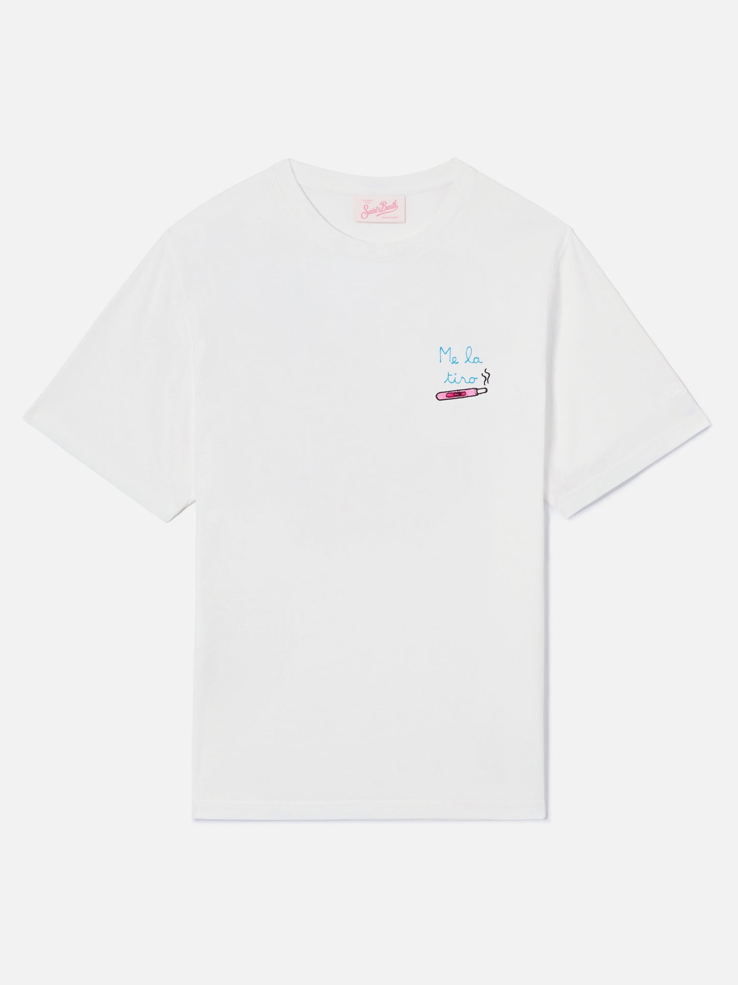 T-shirt Emilie blanc avec broderie Me la tiro 
