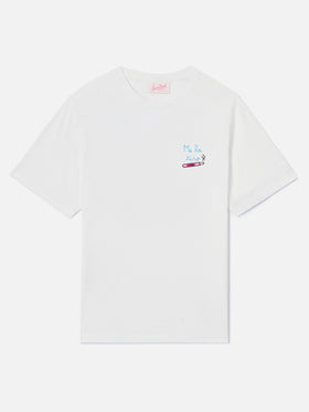 T-shirt Emilie blanc avec broderie Me la tiro 