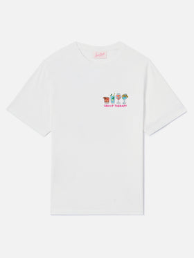 T-shirt Emilie blanc avec broderie Group Therapy 