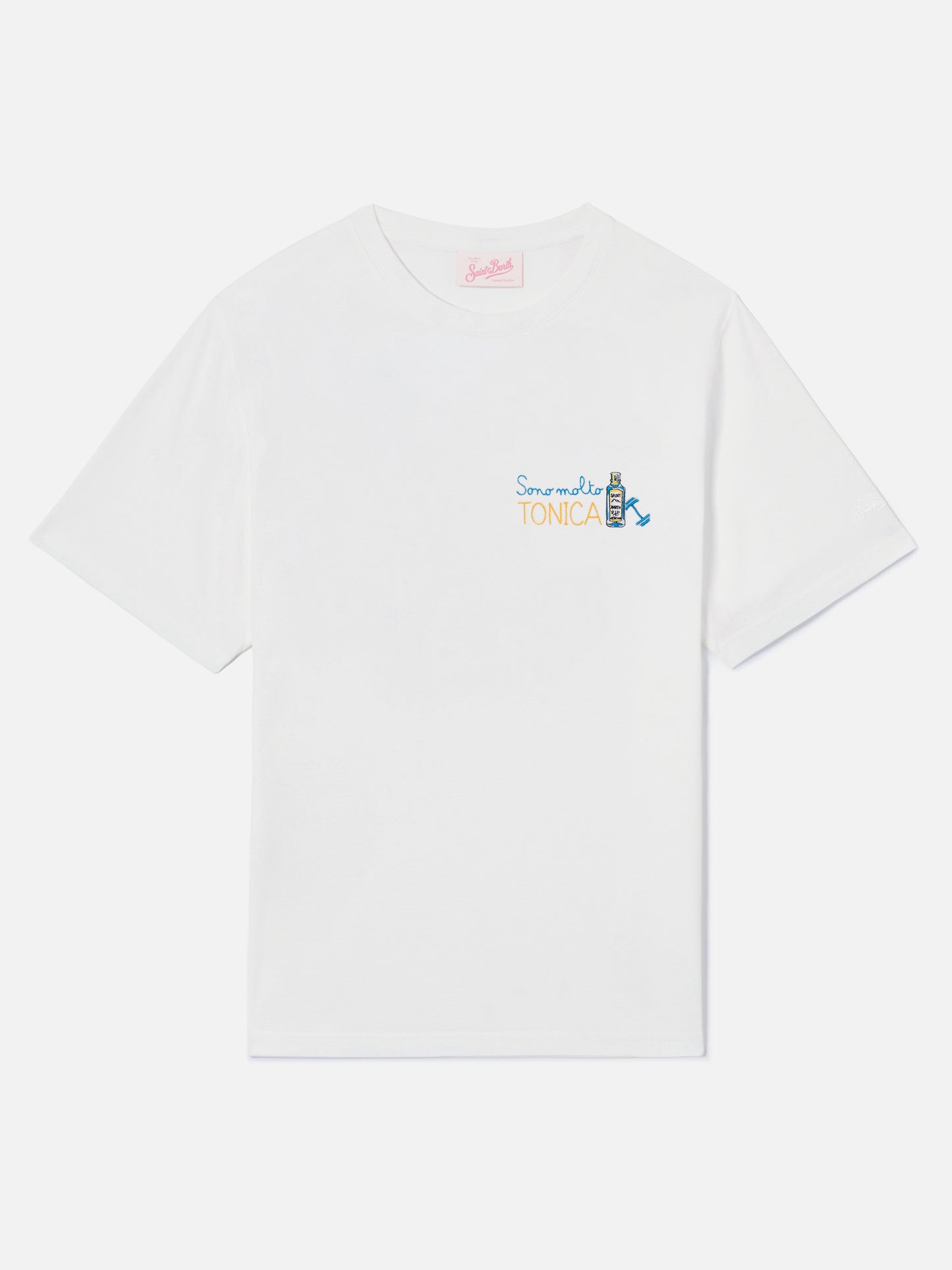 T-shirt Emilie blanche avec broderie Sono molto Tonica 