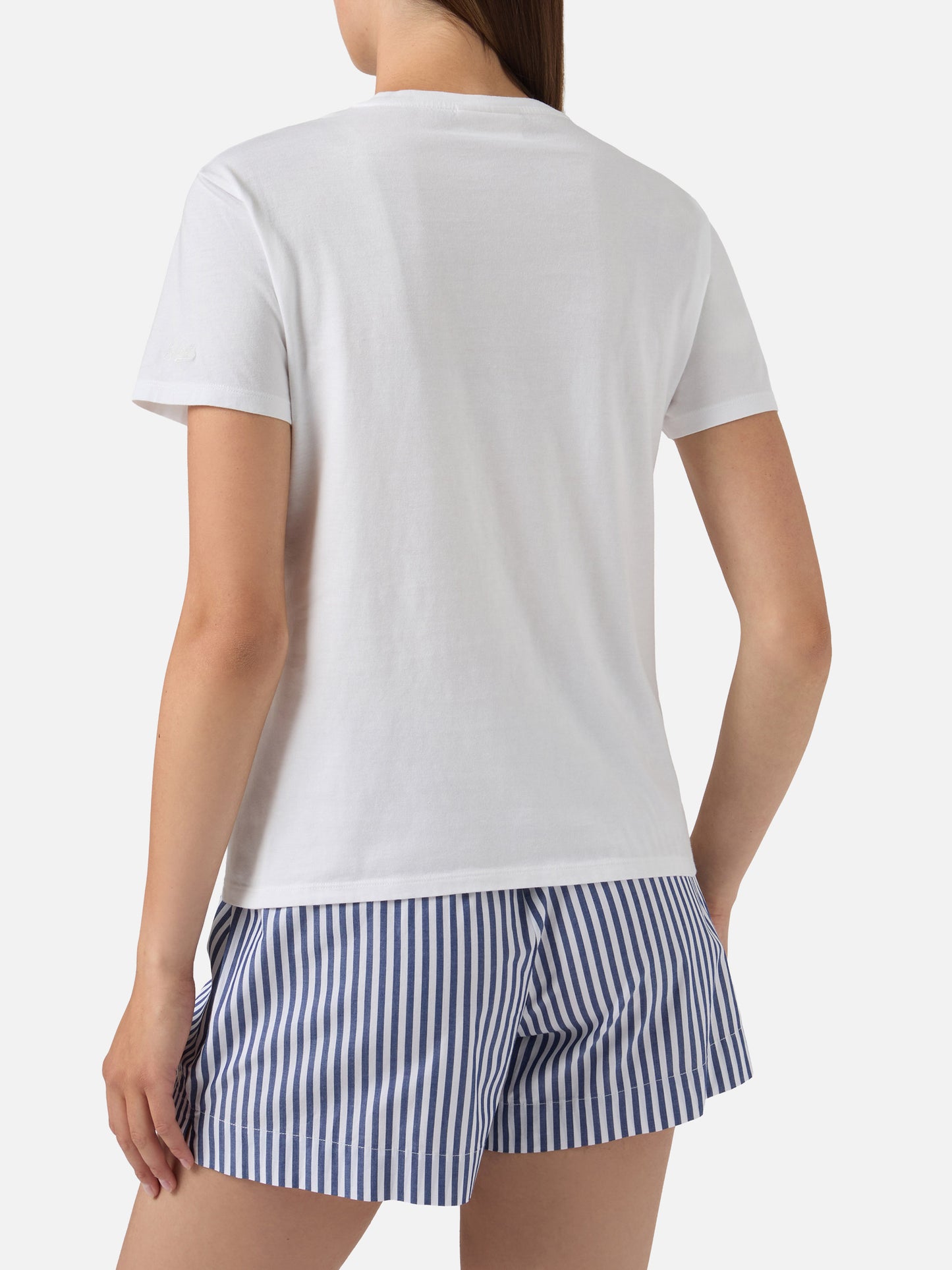White Emilie T-shirt with Estate Italiana embroidery