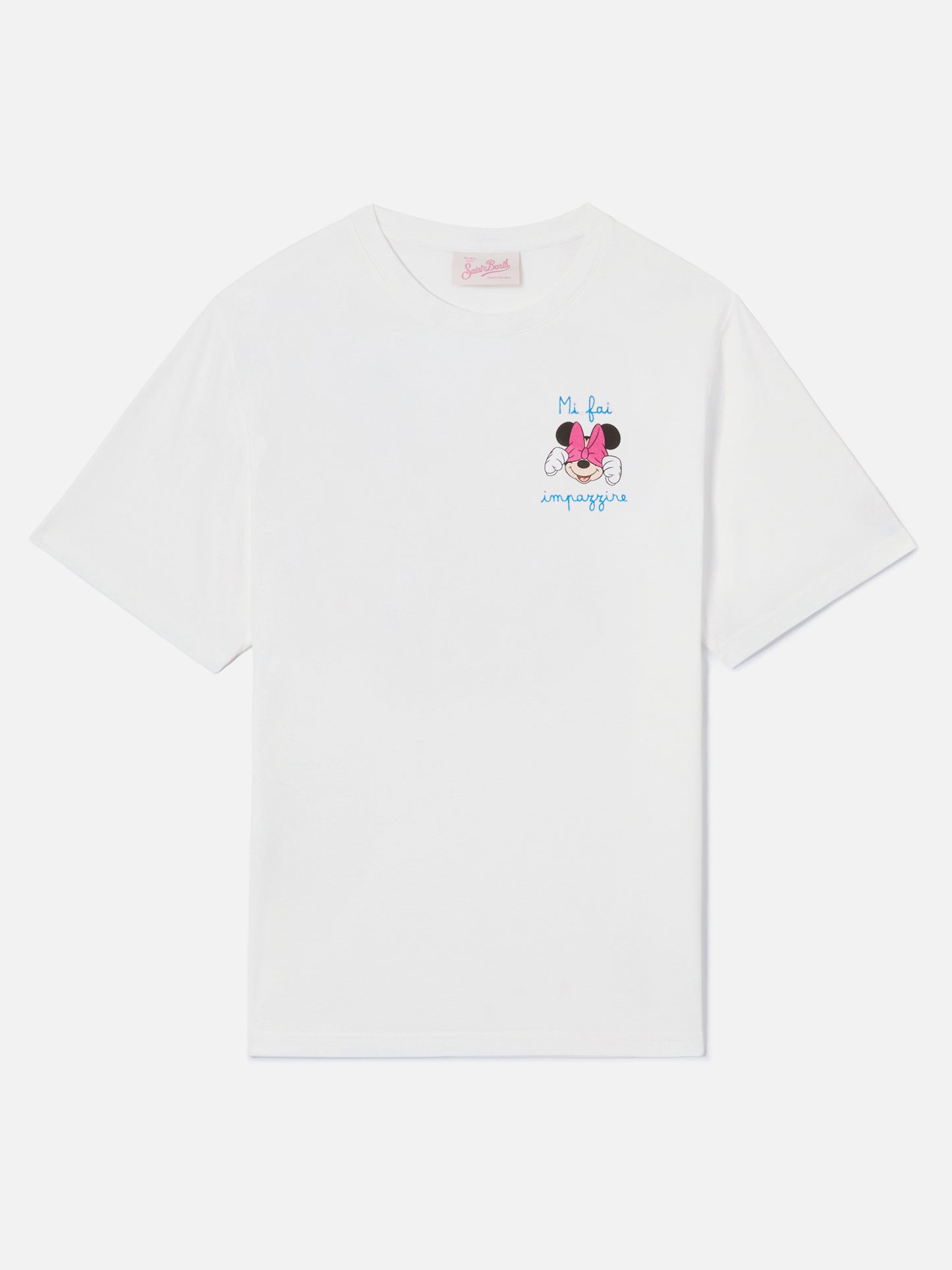 Camiseta Emilie rosa con estampado de Minnie y bordado Mi fai impazzire | Edición especial 