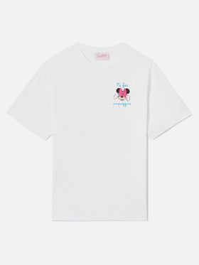 Camiseta Emilie rosa con estampado de Minnie y bordado Mi fai impazzire | Edición especial 