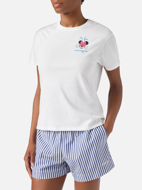Camiseta Emilie rosa con estampado de Minnie y bordado Mi fai impazzire | Edición especial 